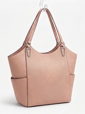 Matthew & Julian Blush Pebbled Faux Leather Tote Bag  Shoulder Purse